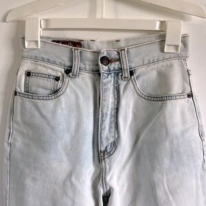Vintage Marlboro Classics light wash, high waist cigarette jeans